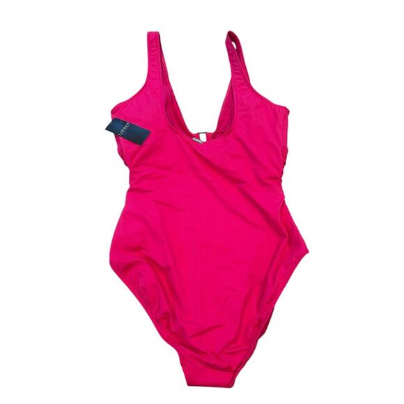 Lauren by Ralph Lauren Ring Swimsuit One Piece Orchid Pink Size 16 NWT - Picture 6 of 13